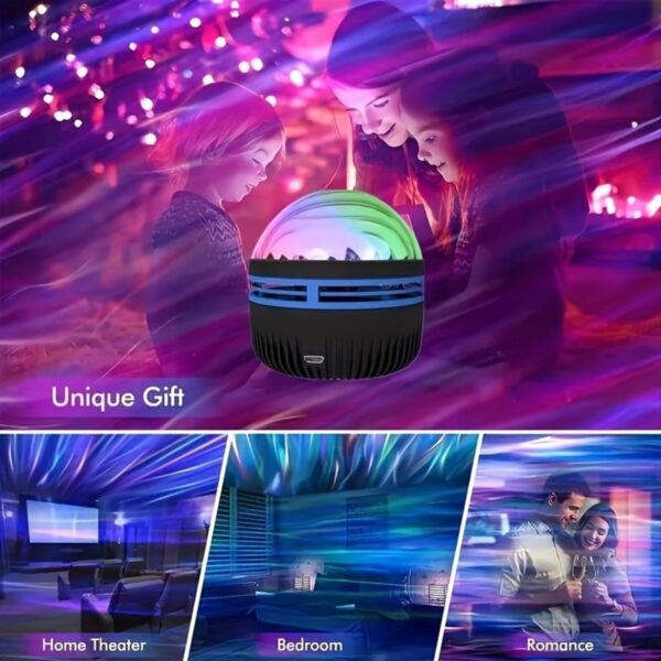 2 In 1 Northern Lights And Ocean Wave Projector With 14 Effects Of Galaxy Light For Game Rooms, Parties, Light Projector For Bedroom, Led Light Projector For Room Home Decorations - Image 3