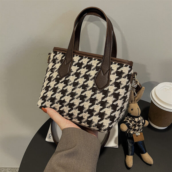 Fashion Houndstooth Shoulder Bags Portable Checkerboard Handbags All-match Messenger Bag Women Totes - Image 8