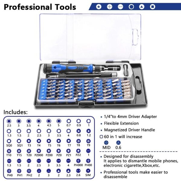 Handskit Screwdriver set Multifunctional Screwdriver Hand Tool Kit for Phone Tablet Compute Repair Maintenance Tool Hand Tools - Image 7