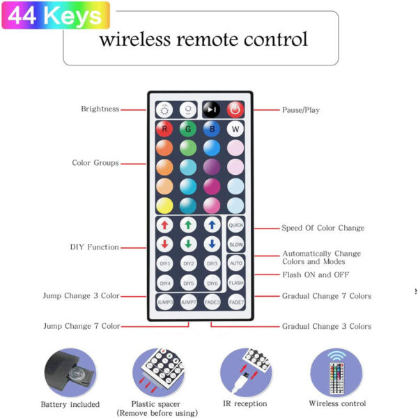 LED Strip Lights Lamp 5050 RGB Flexible Tape Diode 5M Controller Room Decor TV Computer BackLight Decoration Christmas - Image 7