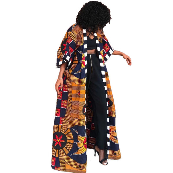 African ethnic style ladies jacket trench coat - Image 6