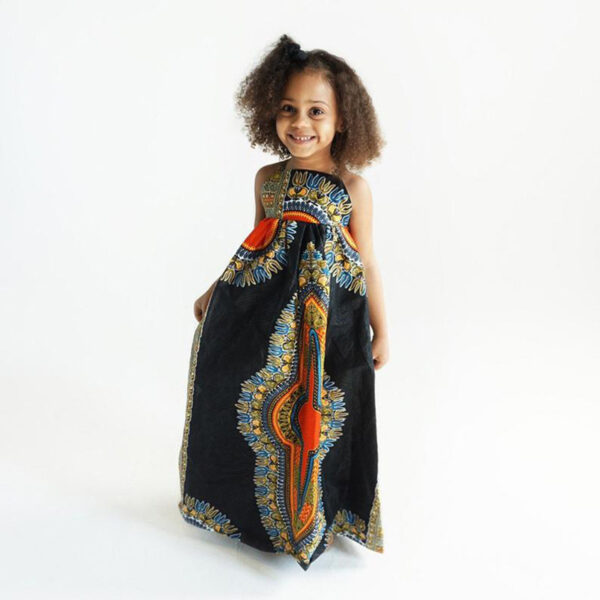 African Children's Bohemian Style Sleeveless Suspender Dress - Image 3