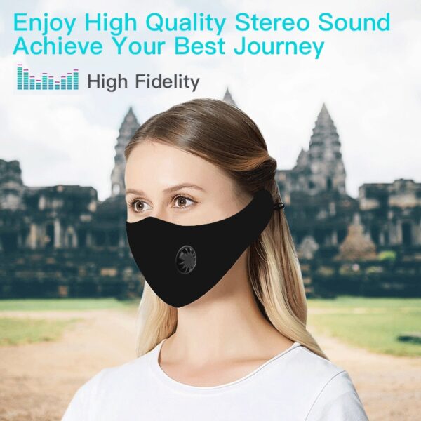 Wireless Bluetooth Mask Outdoor Dustproof Removable Cleaning Bluetooth Music Earphone Mask - Image 3