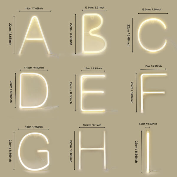 Led English letter light - Image 7