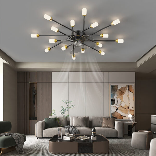 Modern And Minimalist Creative Nordic Living Room Fan Lights - Image 3