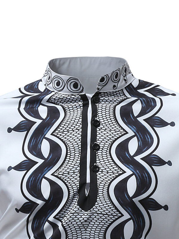 Men's African style ethnic print long sleeves - Image 5