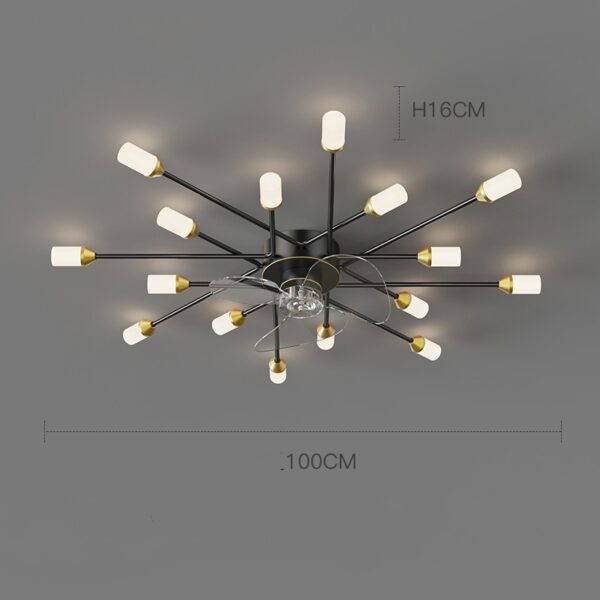 Modern And Minimalist Creative Nordic Living Room Fan Lights - Image 7