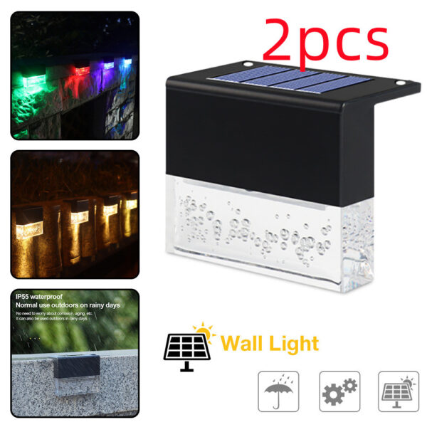 Waterproof New RGB LED Solar Light Step Fence Light - Image 9