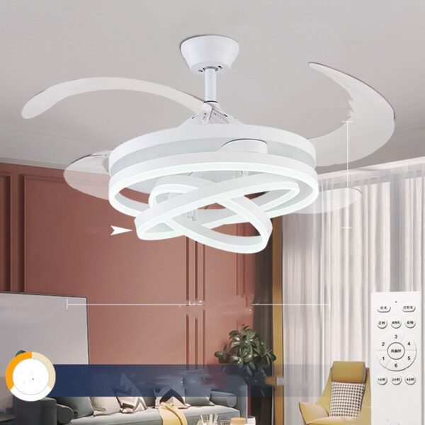 Household Living Room Bedroom Lights With Electric Fans And Chandeliers - Image 2