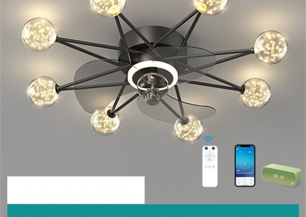 Nordic Ceiling Fan Lights Living Room Dining Room Full Of Stars - Image 8