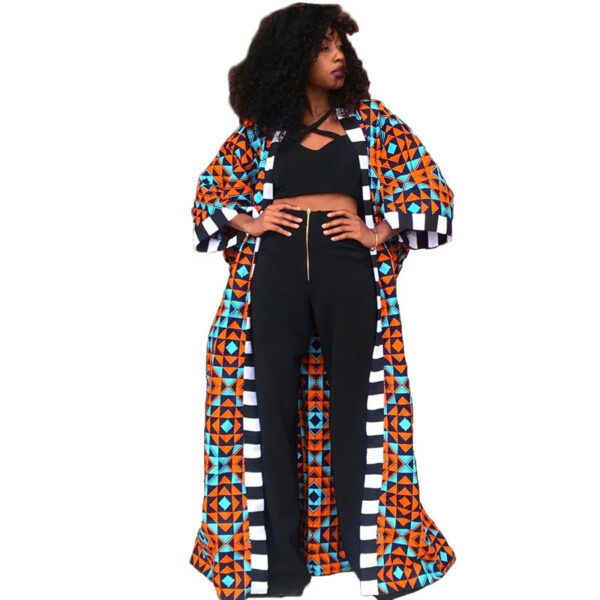 African ethnic style ladies jacket trench coat - Image 5