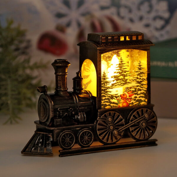 Retro Train LED Lights Christmas Plastic Glowing Night Lights - Image 4