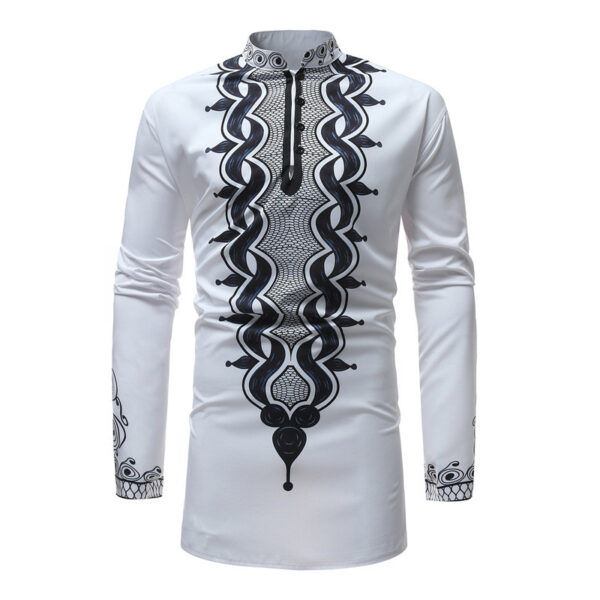 Men's African style ethnic print long sleeves