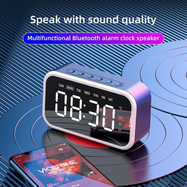 Desktop Alarm Clock Bluetooth Wireless Audio - Image 5