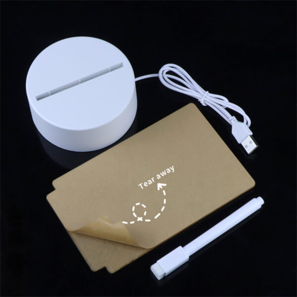 LED Light Note Board Usb Desktop Night Light Luminous Handmade Writing Board - Image 3