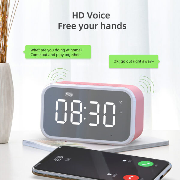 Desktop Alarm Clock Bluetooth Wireless Audio - Image 3