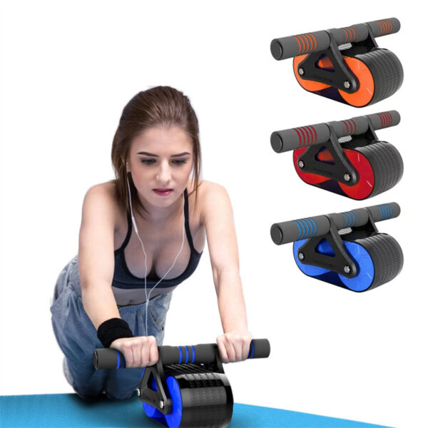 Double Wheel Abdominal Exerciser Women Men Automatic Rebound Ab Wheel Roller Waist Trainer Gym Sports Home Exercise Devices - Image 2