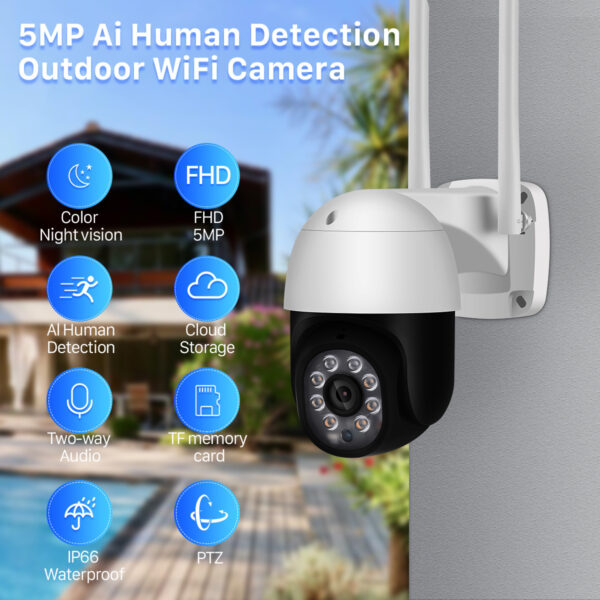 New Product 2 Inch Surveillance Camera Wireless Wifi Home  High-definition Outdoor Monitor - Image 5