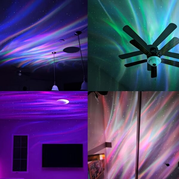 2 In 1 Northern Lights And Ocean Wave Projector With 14 Effects Of Galaxy Light For Game Rooms, Parties, Light Projector For Bedroom, Led Light Projector For Room Home Decorations - Image 7