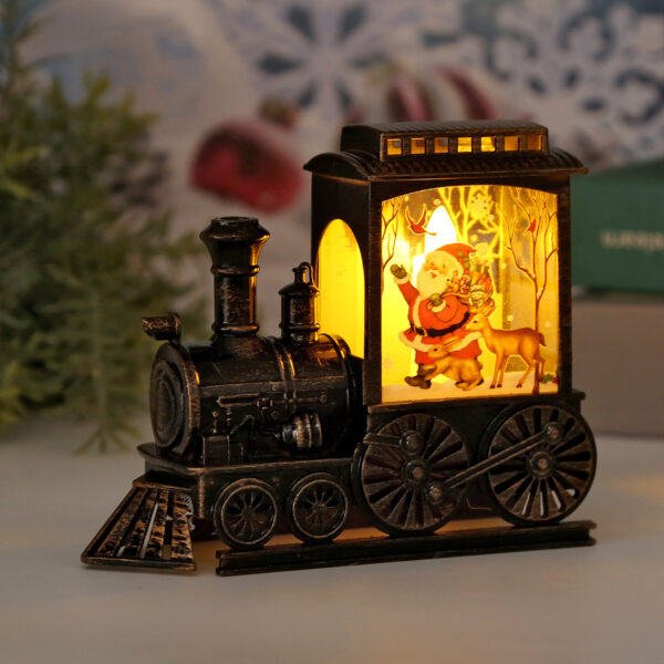 Retro Train LED Lights Christmas Plastic Glowing Night Lights - Image 3