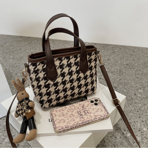 Fashion Houndstooth Shoulder Bags Portable Checkerboard Handbags All-match Messenger Bag Women Totes - Image 5