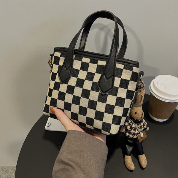 Fashion Houndstooth Shoulder Bags Portable Checkerboard Handbags All-match Messenger Bag Women Totes - Image 10