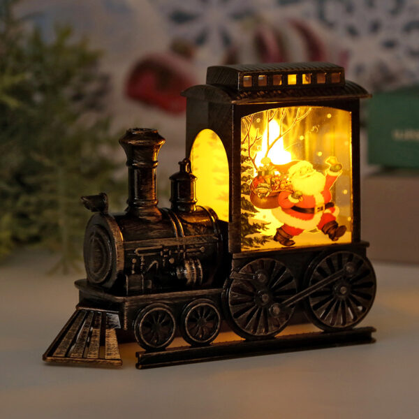 Retro Train LED Lights Christmas Plastic Glowing Night Lights - Image 2