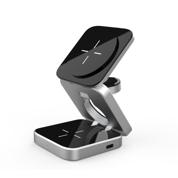 3 In 1 Foldable Wireless Charger Station Magnetic Wireless Charging For Multiple Devices - Image 5