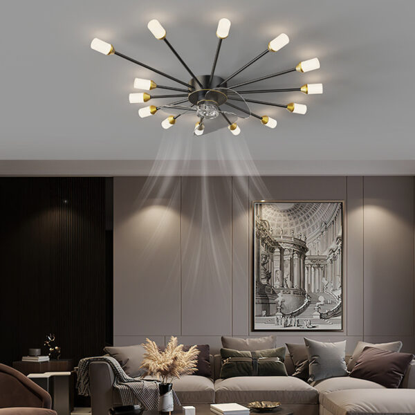 Modern And Minimalist Creative Nordic Living Room Fan Lights - Image 4