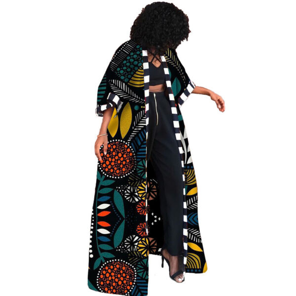 African ethnic style ladies jacket trench coat - Image 7