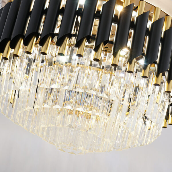 LED Frequency Conversion Fan Light Crystal Chandelier - Image 3