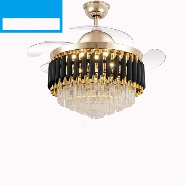 LED Frequency Conversion Fan Light Crystal Chandelier - Image 4