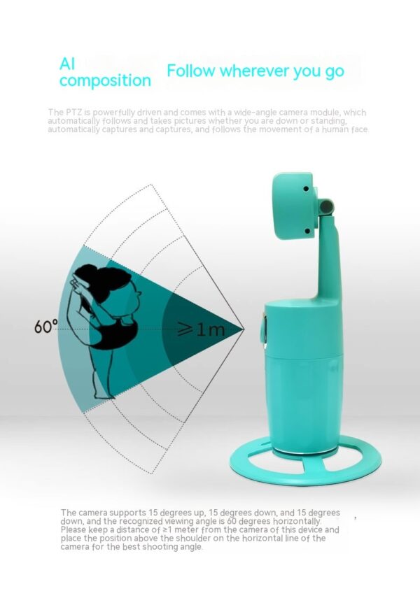 Mobile Phone And Shooting PTZ Bracket Intelligent AI Face Recognition Live Selfie And Shooting Artifact