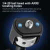 Selens Flexible Articulating Arm Mount 1/4" Screws SEB8-SYBH2A Dual Ball Head for Camera Light Stand Accessory