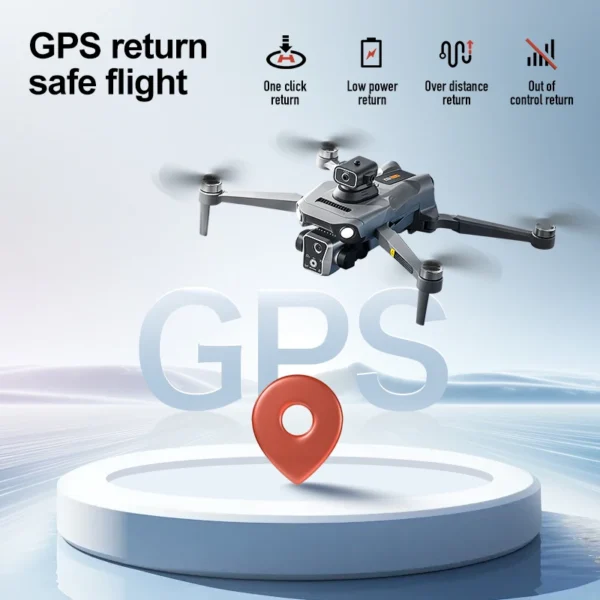 Hfd8c45804ead4a5b995eee58b946a9f1F.webp W0802 CAMORO K19 MAX Beginner 3-Camera HQ Aerial Photography Obstacle Avoidance Four Axis Aircraft Folding Vertical Remote-Contr