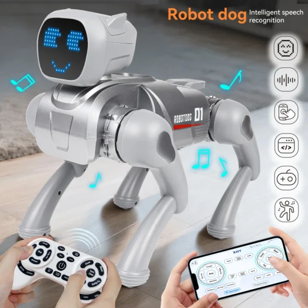 S04e57b0b7c454276a26c6eb5a3a5cdd7T.webp AI smart robot dog with APP version, featuring programming and AI multi-functionality, an excellent toy , toys, gift