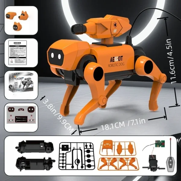 Assembly Animal Model Remote Control Robot Dog - Toy Gift for Men and Women