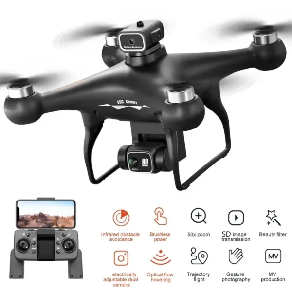 S0e0e25ae716742dbbf995db5c46ff28d3.webp S116 MAX Drone Professional with 3 Batteries 8K Dual Camera Optical Flow Brushless 360° Obstacle Avoidance WIFI FPV RC Dron Toys