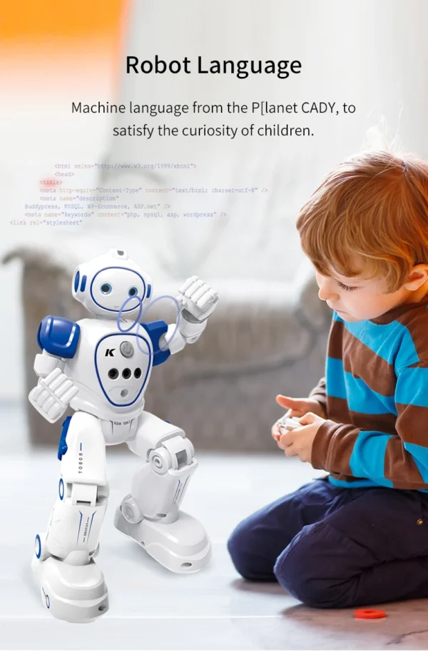 Robot Rc Emo Smart Intelligent 2.4G Infrared Sensor Wireless Dance Music Robot Remote Control Programming Robot Toys