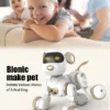 Funny RC Robot Electronic Dog Stunt Dog Voice Command Touch-sense Music Song Robot Dog for Boys Girls Children's Toys 18011