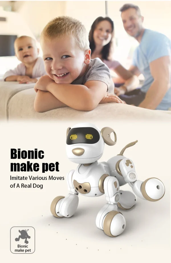 Funny RC Robot Electronic Dog Stunt Dog Voice Command Touch-sense Music Song Robot Dog for Boys Girls Children's Toys 18011