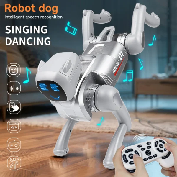 S30b46dd742c241c6aea9e56438d8b443m.webp AI smart robot dog with APP version, featuring programming and AI multi-functionality, an excellent toy , toys, gift