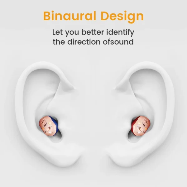Rechargeable Hearing Aids Wireless Sound Amplifier ITE Mini Invisible Elderly Hearing Aid Headphones Deaf The Listening Device