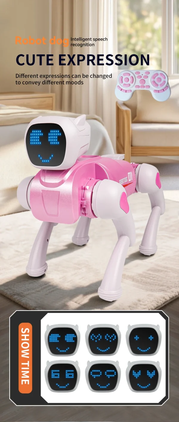S38b606cf30054eac8d1b2b5dc03bdb2ck.webp AI smart robot dog with APP version, featuring programming and AI multi-functionality, an excellent toy , toys, gift