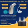 Wireless rechargeable hearing aids for seniors with noise reduction and magnetic charging case, advanced digital hearing aids