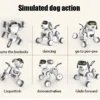Funny RC Robot Electronic Dog Stunt Dog Voice Command Touch-sense Music Song Robot Dog for Boys Girls Children's Toys 18011