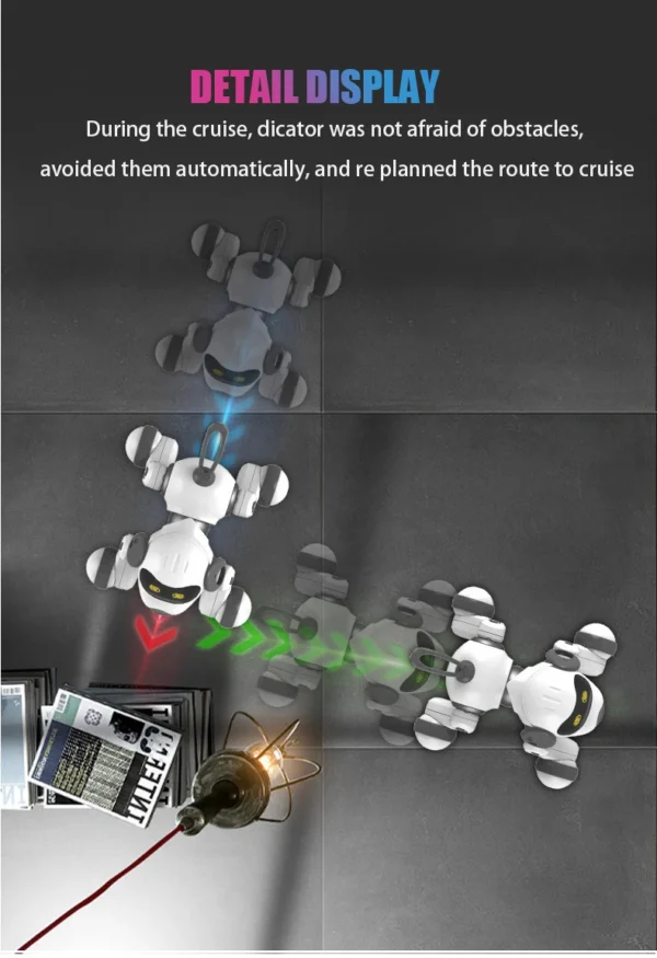 Funny RC Robot Electronic Dog Stunt Dog Voice Command Touch-sense Music Song Robot Dog for Boys Girls Children's Toys 18011