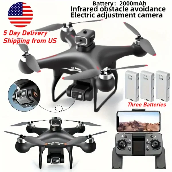 S48030c7126ff44ceb2bb718d9dce6d46f.webp S116 MAX Drone Professional with 3 Batteries 8K Dual Camera Optical Flow Brushless 360° Obstacle Avoidance WIFI FPV RC Dron Toys