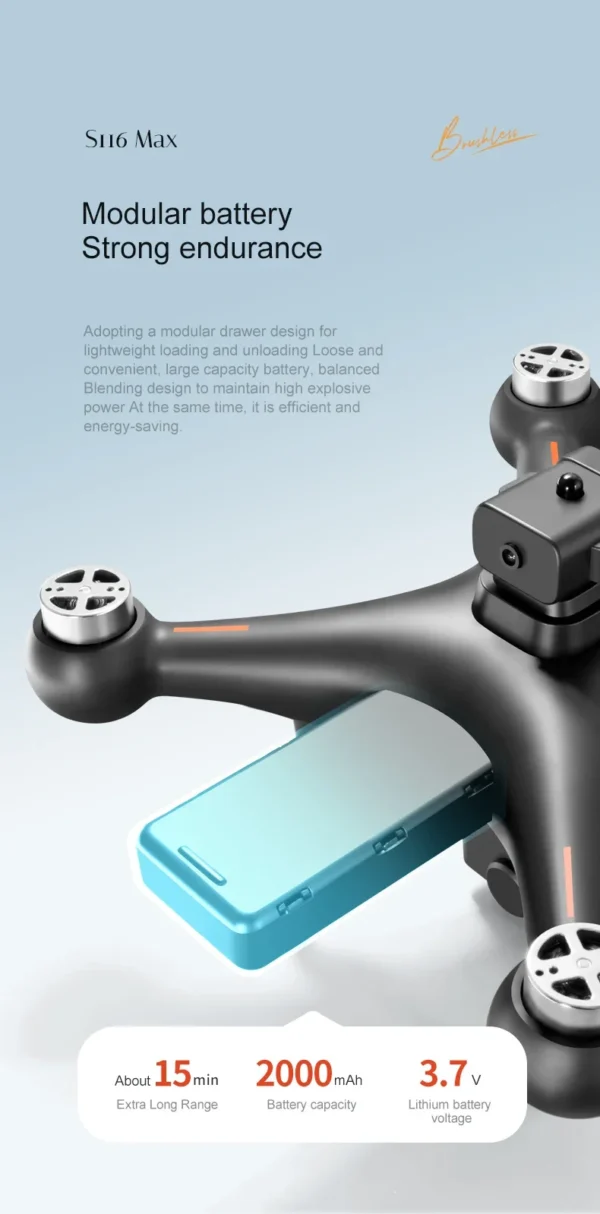 S49270203b8694fd293289dcc097f2edeE.webp S116 MAX Drone Professional with 3 Batteries 8K Dual Camera Optical Flow Brushless 360° Obstacle Avoidance WIFI FPV RC Dron Toys