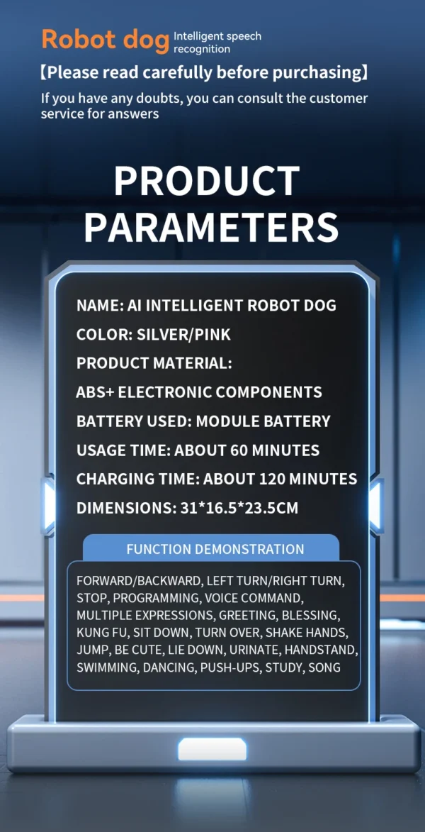 S61a424dcd13d42218f021790120eb8d4s.webp AI smart robot dog with APP version, featuring programming and AI multi-functionality, an excellent toy , toys, gift